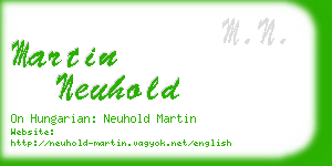 martin neuhold business card